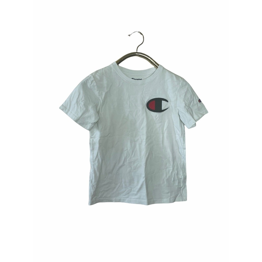 Champion‎ youth boys White sz large short sleeve logo t-shirt